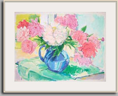 SPECTRAL DANCE - PEONIES 2007 acrylic/paper 22" x 28.75"